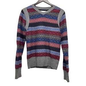 White Mountaineering AW 2012-2013 Award Tour V-Neck Blue Sweater Size 0 Small